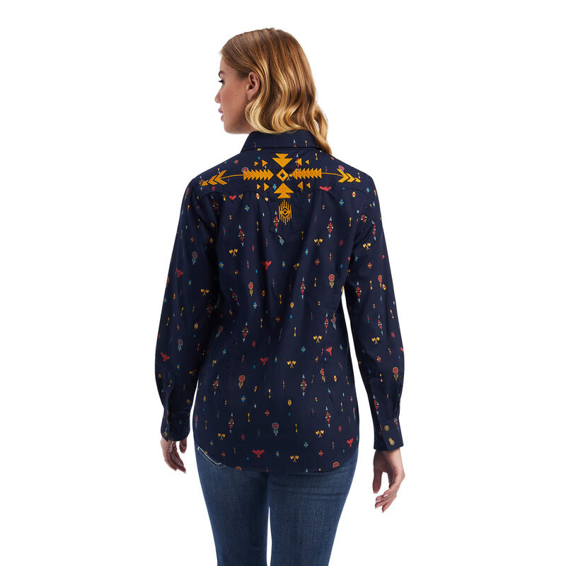Veste Chemise Femme Ariat Belmont – Bleu Marine – Taille XS – Neuf