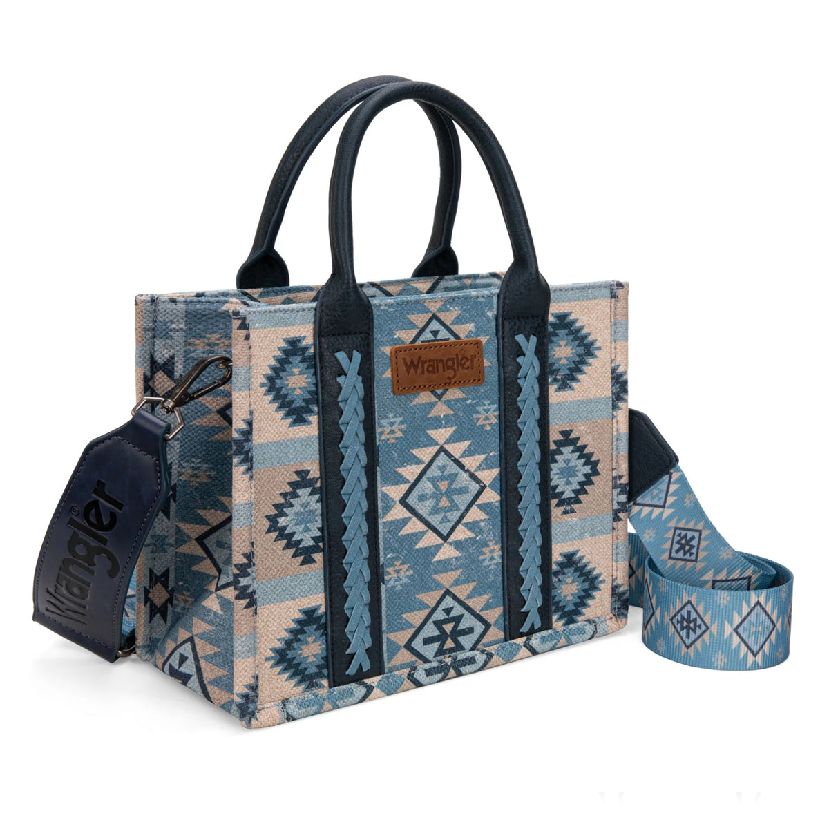 Sac Model Rengler Sac Wrangler Aztec Pattern Dual Sided Print -Tote/Crossbody -Jean – O ...